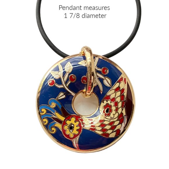 Fashion Statement Enamel Pendant Necklace - Picture 2 of 4